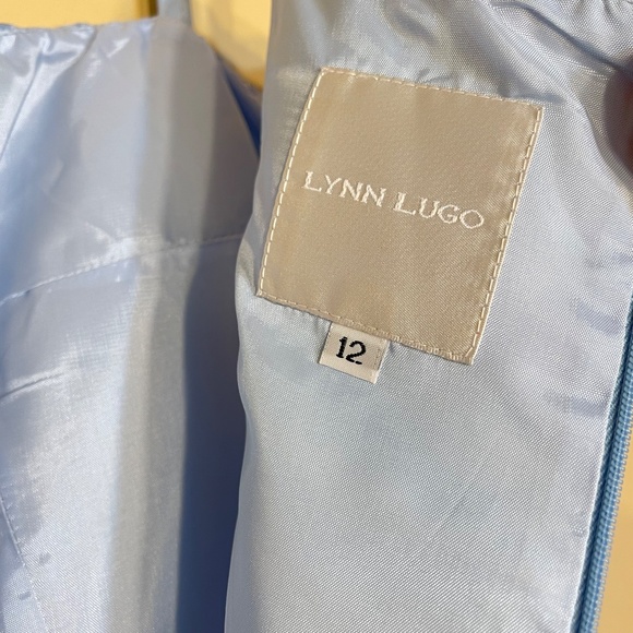 Elegant Blue Satin Dress - Picture 10 of 12